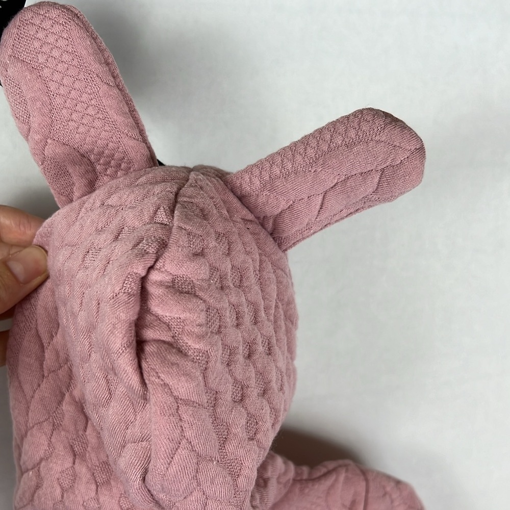 Cable Knit Baby Bodysuit | Dusty Rose Baby Body Suit | Hood with Ears! - Picture 5 of 6